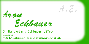 aron eckbauer business card